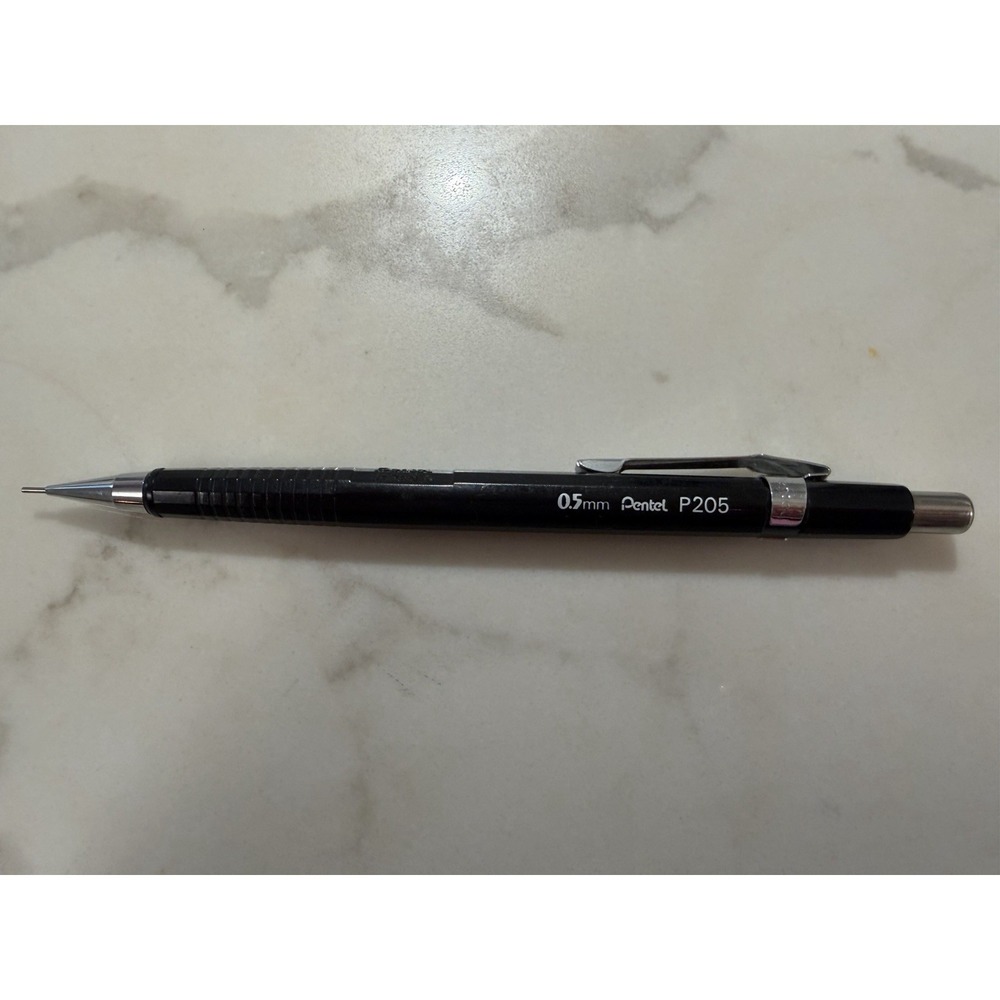 Vintage Pentel P205 Black 0.5mm Mechanical Pencil Japan
